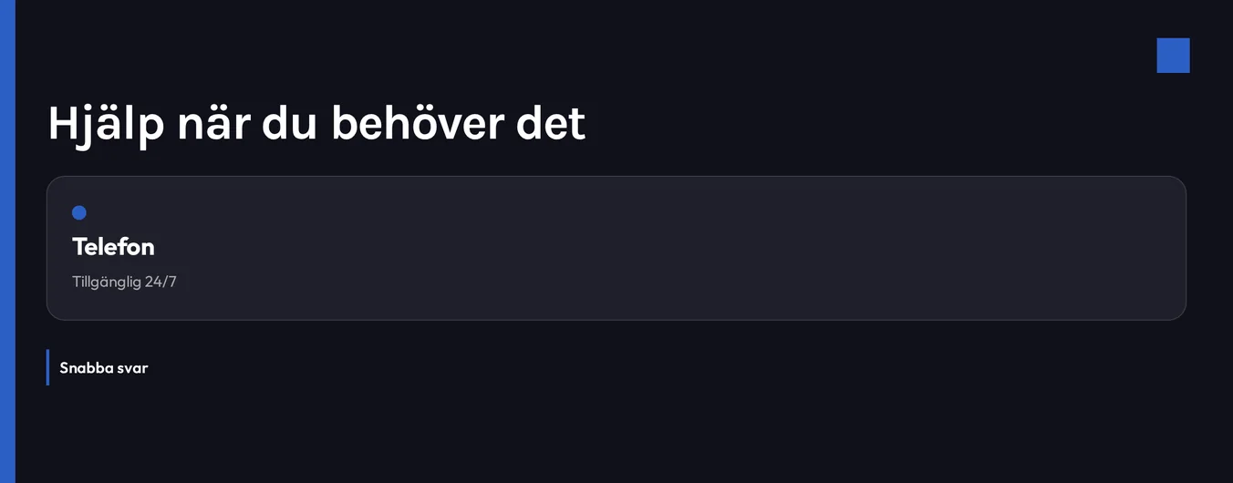 Nå supportteamet